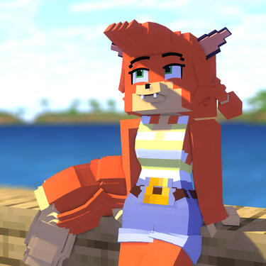 Fox Girl at the beach (4K Rez) (14 July 2022)